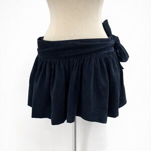 Vintage Y2K A&F 4 low rise mini skirt blue 0410 corduroy Abercrombie & Fitch